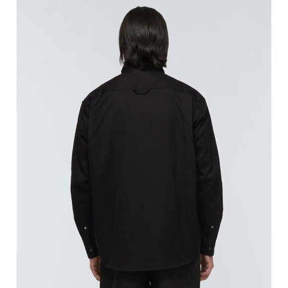 ACNE STUDIOS Odrox Cotton Twill Overshirt in Black 50 New Mens Shacket - Picture 10 of 11